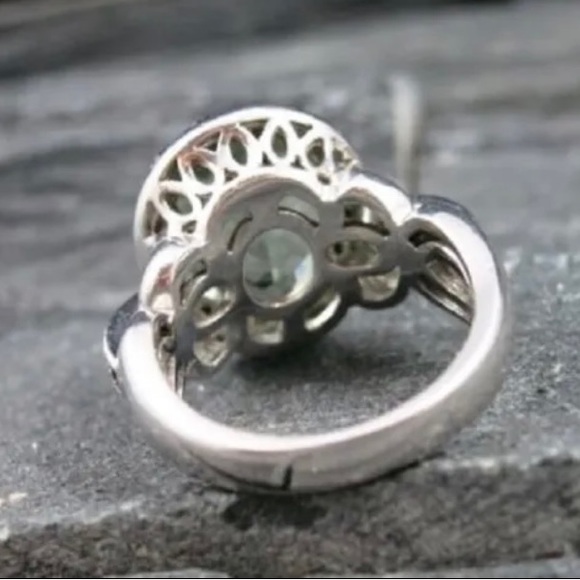 Prasiolite/Green Amethyst SS ring sz 6 - Picture 4 of 8